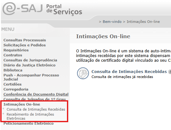 intimações